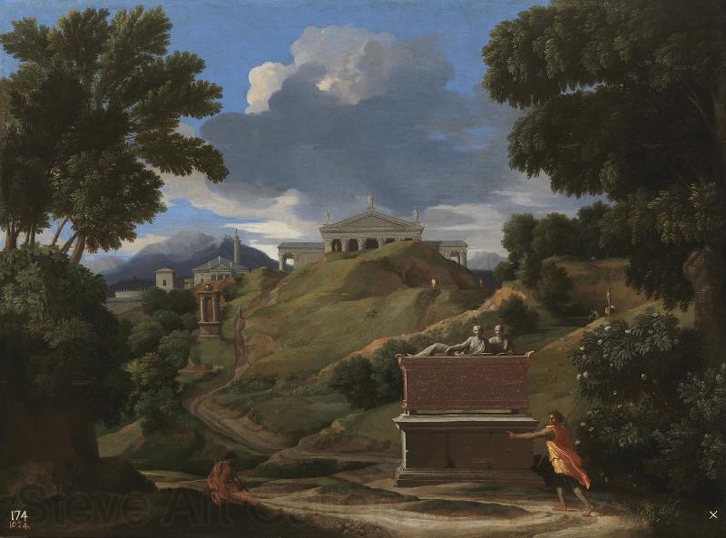 Nicolas Poussin Paisaje con ruinas Spain oil painting art